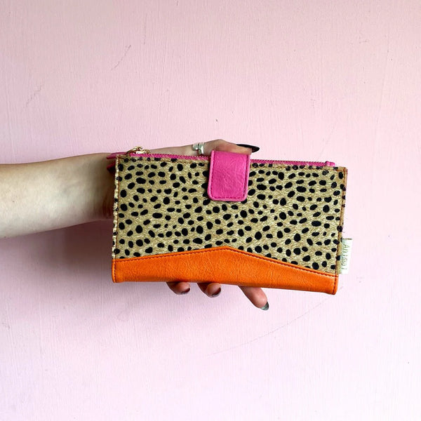 Animal Print Cheetah Wallet | Orange Multi