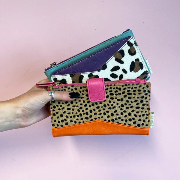 Animal Print Cheetah Wallet | Orange Multi