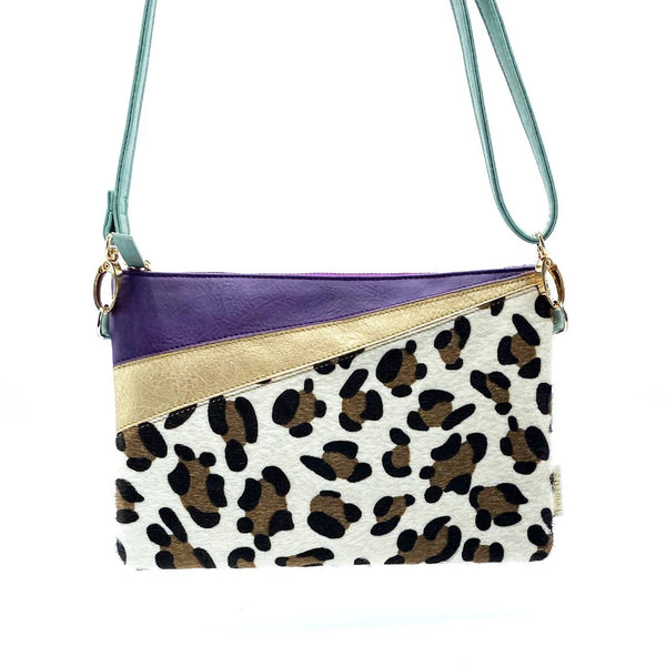 Animal Print Purple Leopard Clutch Bag