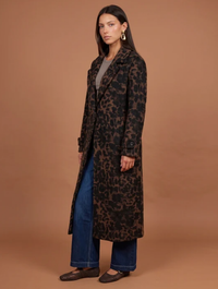 Animal Print long Formal Coat