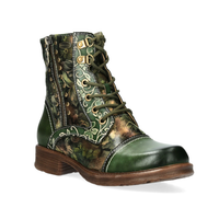Laura Vita | Anitao 10 Leather Ankle Boot | Green