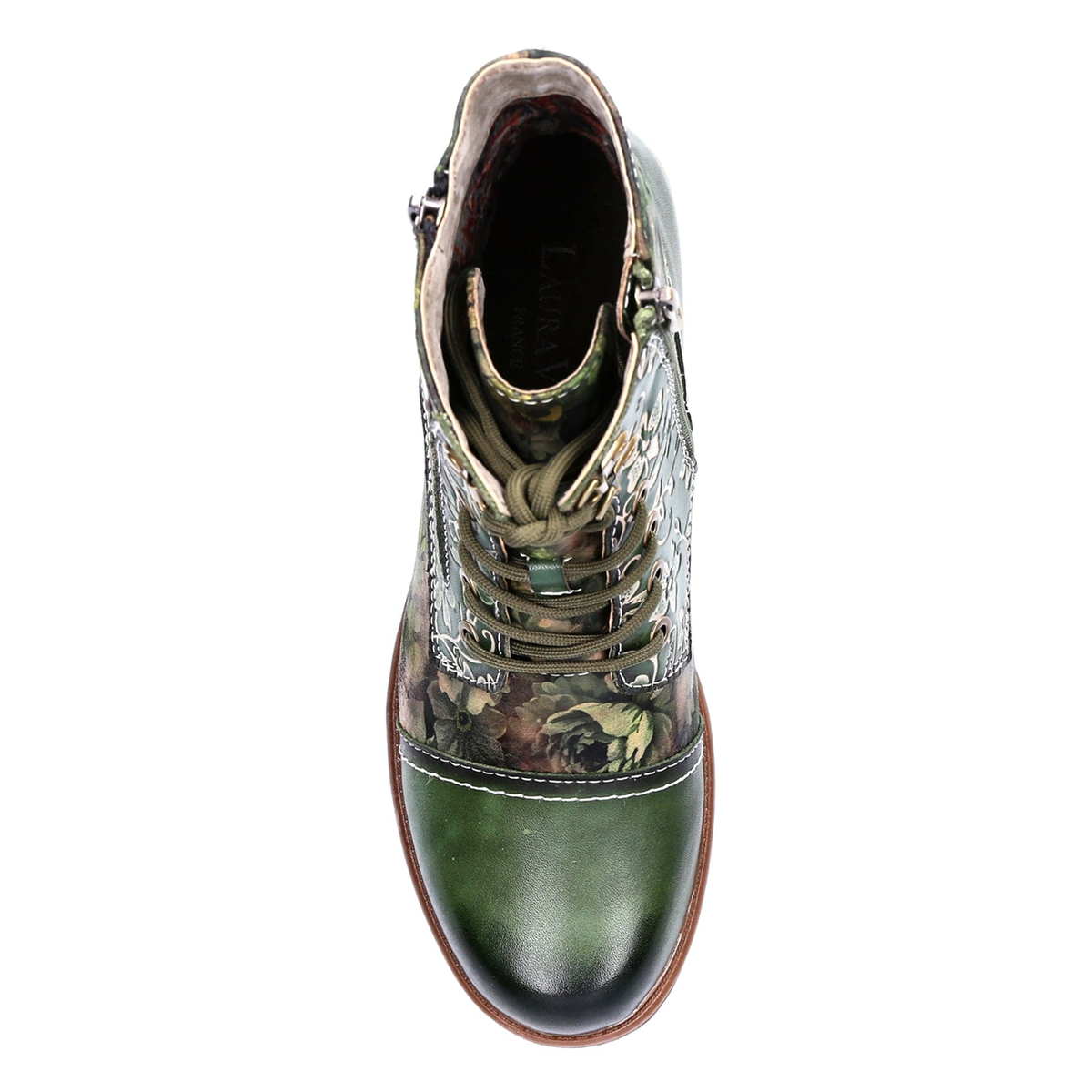 Laura Vita | Anitao 10 Leather Ankle Boot | Green