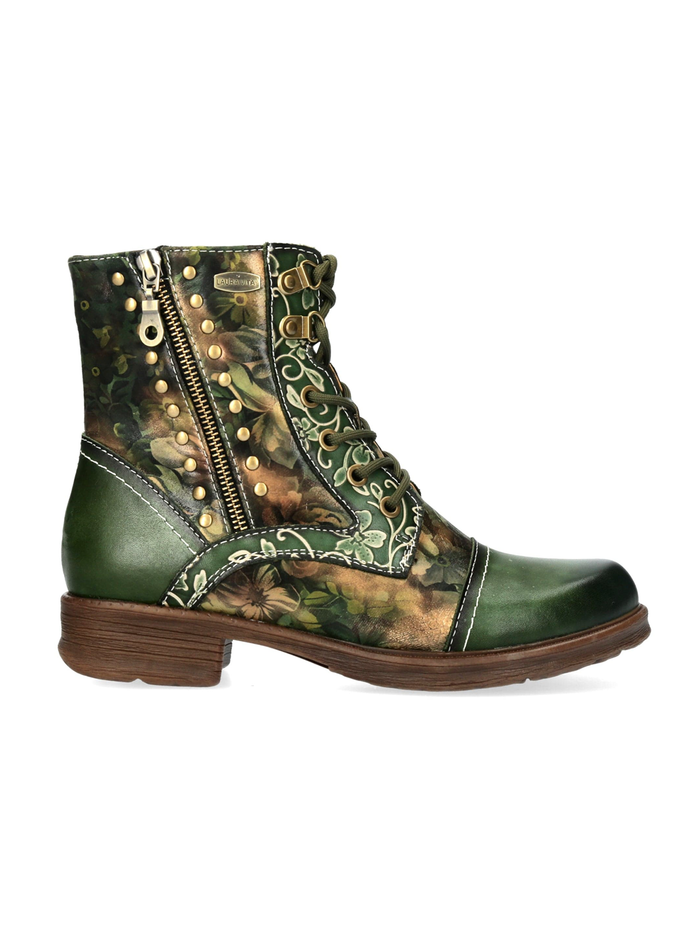 Laura Vita | Anitao 10 Leather Ankle Boot | Green