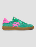 Another Trend | Iconic II | Leather Trainer | Green/Pink