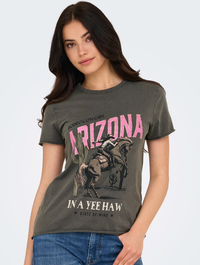 Onllucy Arizona Western T-Shirt | Gunmetal Grey