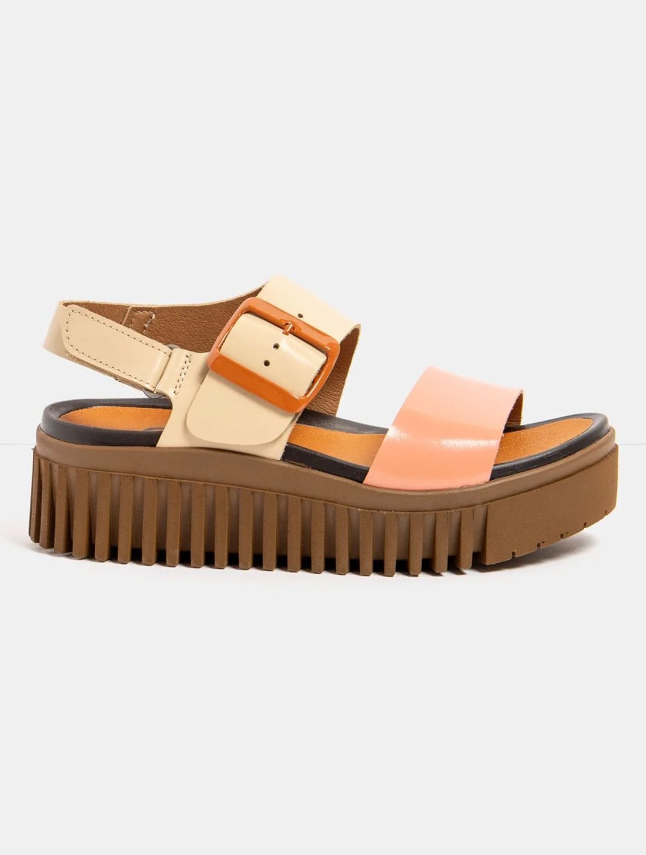 ART | 1578 Brighton Platform Sandal | Champagne/Flamingo
