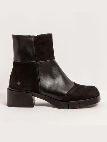 ART | Varsovia 1285 Retro Heeled Ankle Boot | Black Multi