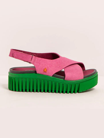 Art | Brighton Sandal 1574 | Nubuck Pink/Green