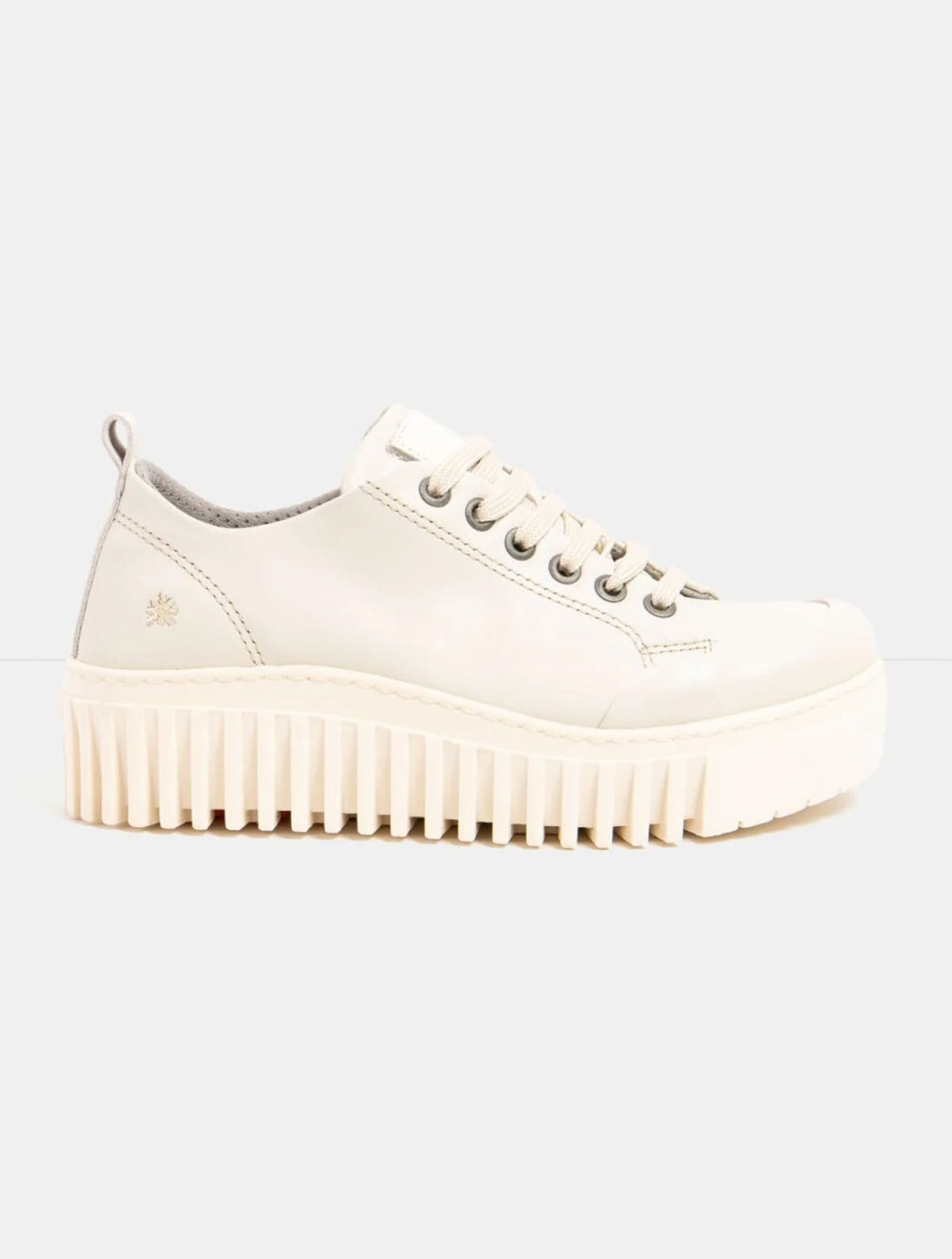ART | 1535 Brighton Platform Leather Trainer | Cream