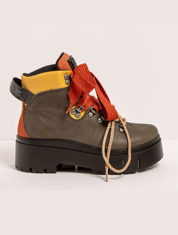Art | 1769 Leeds | Platform Boot | Multi Khaki
