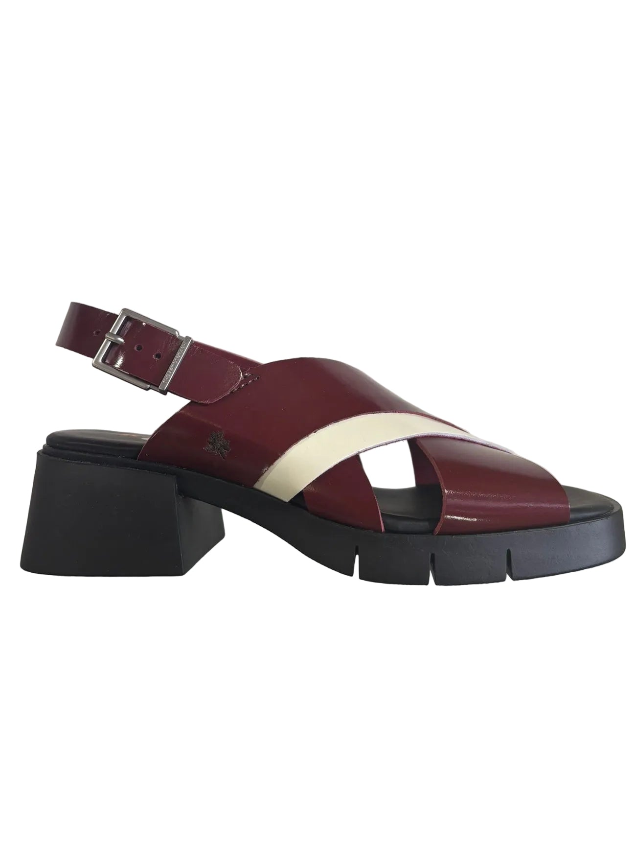 ART | 2063 Varsovia Block Heel Sandal | Shiny Burgundy/Cream