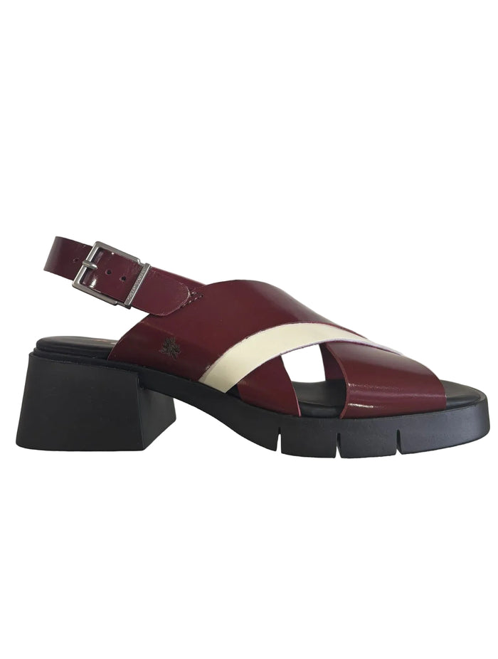 ART | 2063 Varsovia Block Heel Sandal | Shiny Burgundy/Cream