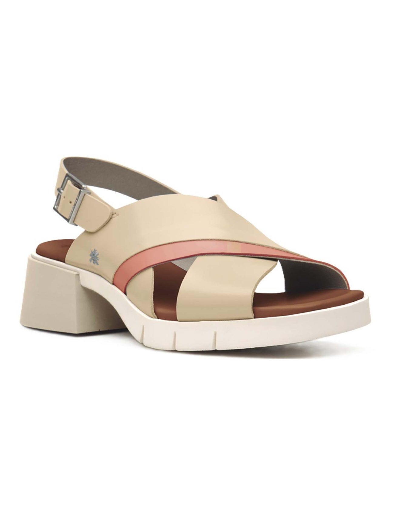 ART | 2063 Varsovia Block Heel Sandal | Shiny Champagne/Flamingo