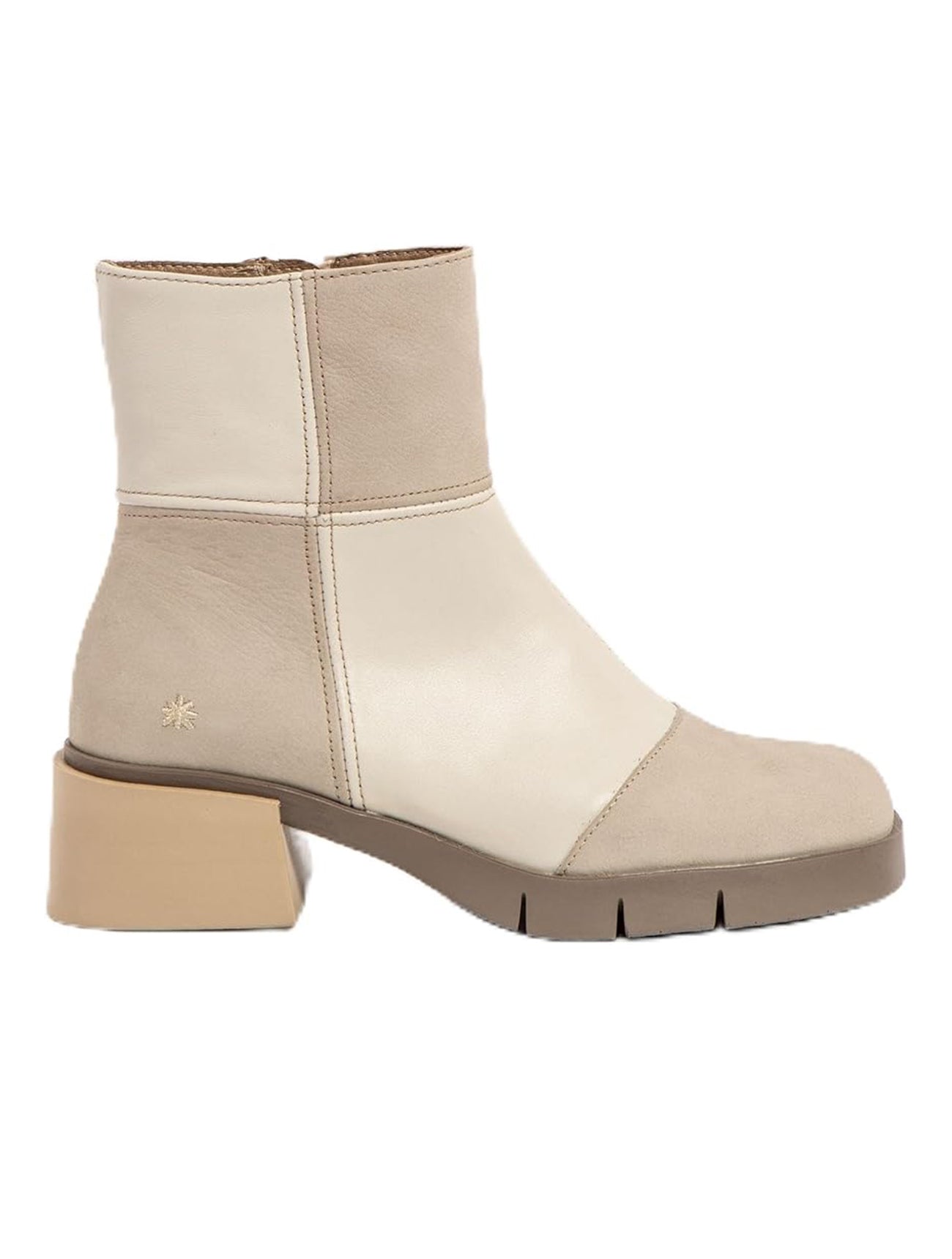 ART | Varsovia 1285 Retro Heeled Ankle Boot | Bone/Cream