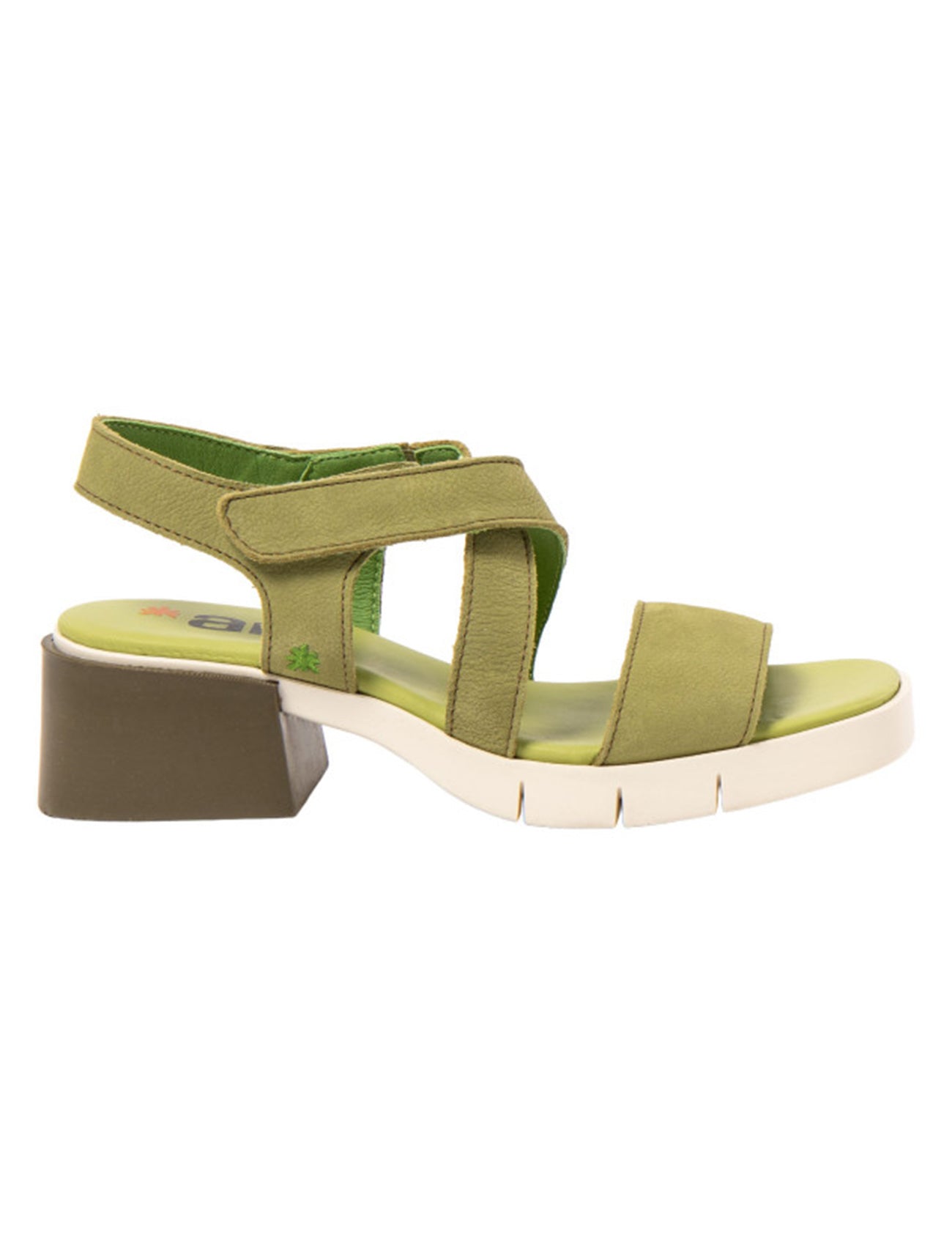 ART | 2062 Varsovia Block Heel Sandal | Nubuck Liken (Green)