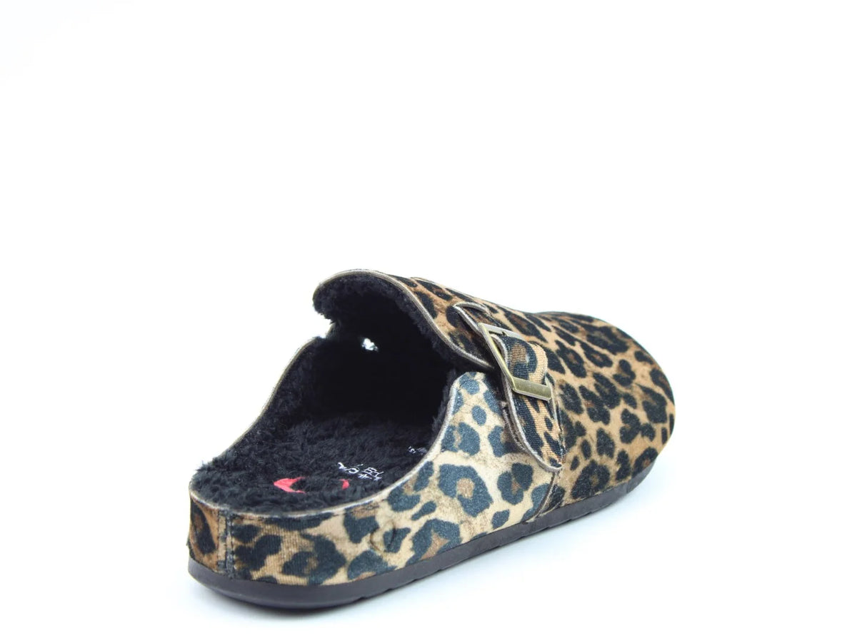 Heavenly Feet | Pixie Leopard Velour Slipper
