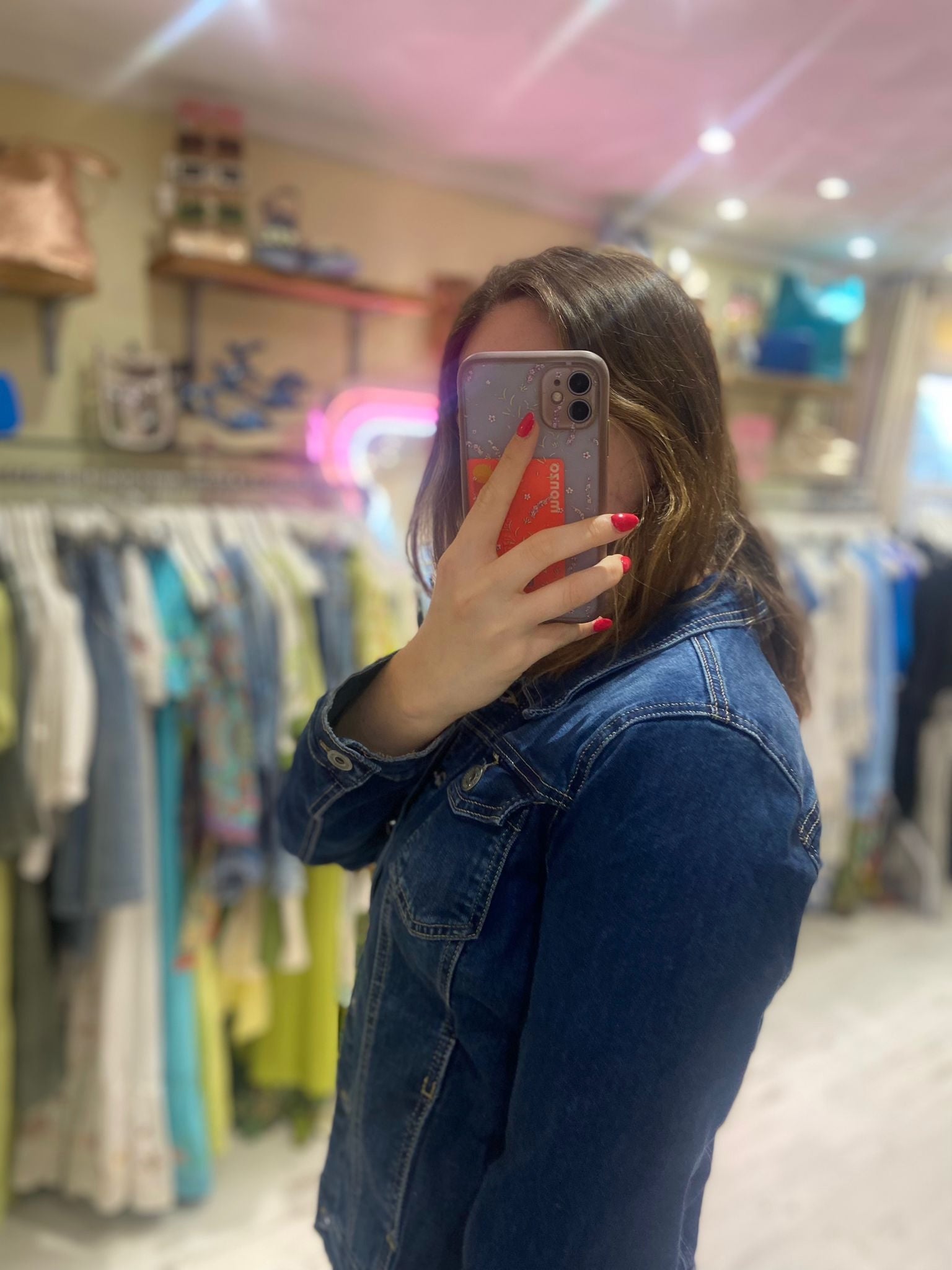 Denim Fitted Stretch Jacket | Indigo Wash