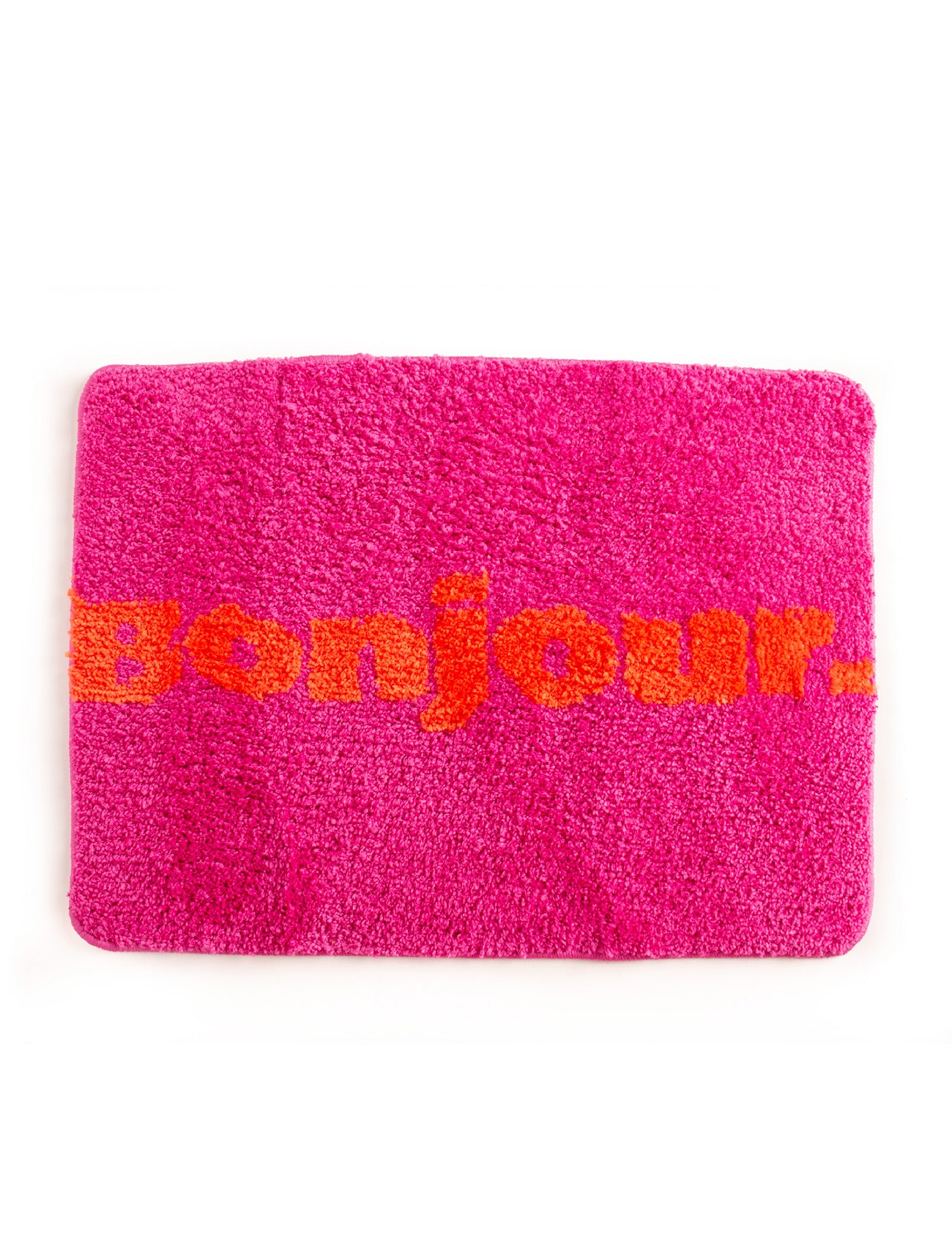 Helio Ferretti | Bonjour Bath Mat | Pink and Orange