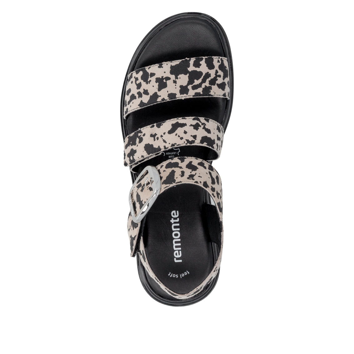 Remonte | D3N50 - 60 |Platform Leather Sandal| Cow Print