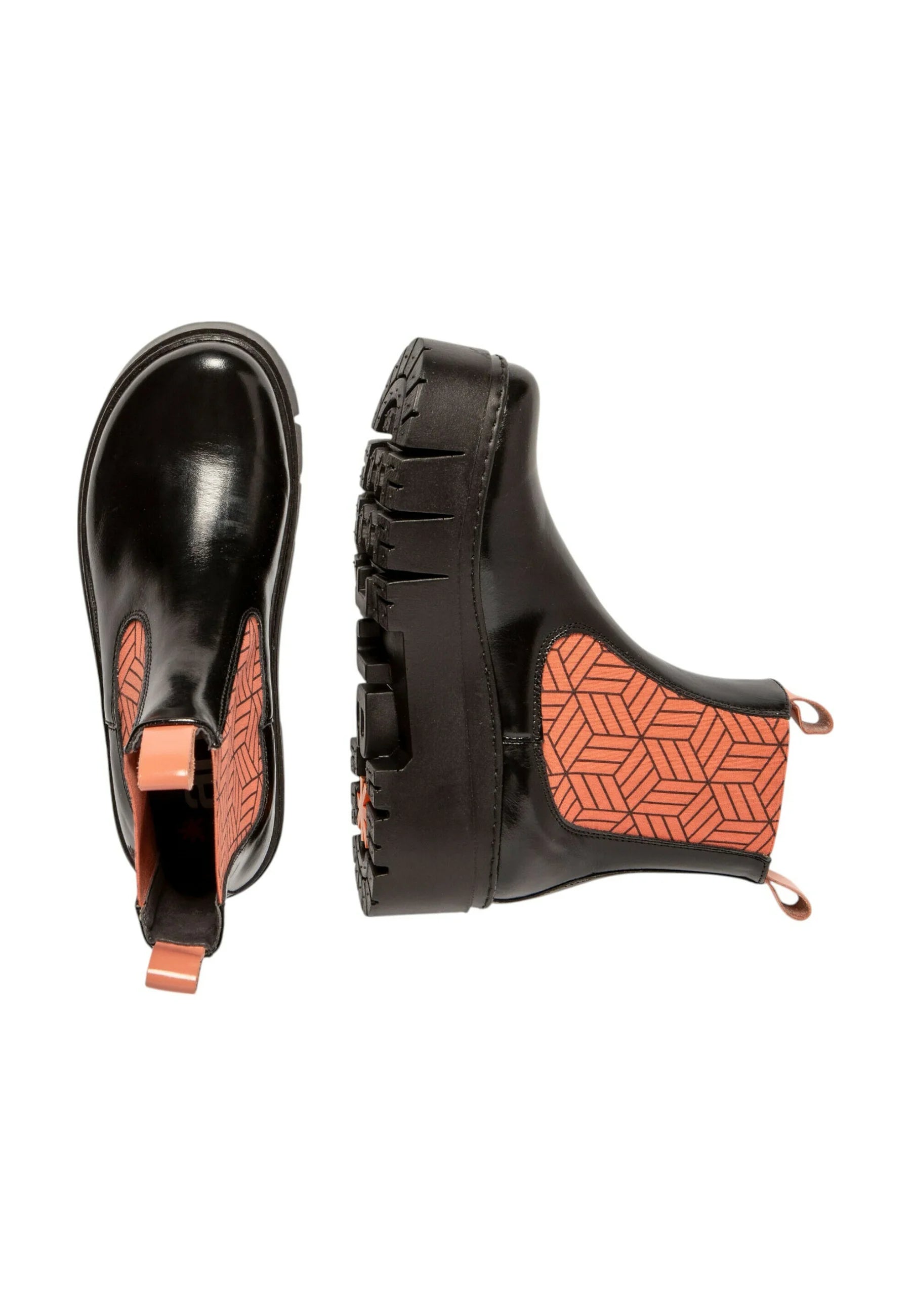 ART | Leeds Nappa Shiny Ankle Boot 1766 | Black/Flamingo