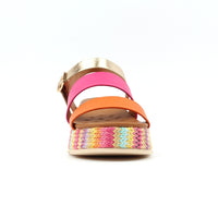 Berkley | Retro Chunky Sandal | Pink/Orange Multi