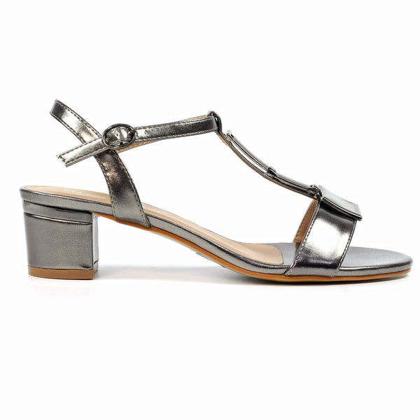 Lunar | Blaze Block Heeled Sandal | Pewter