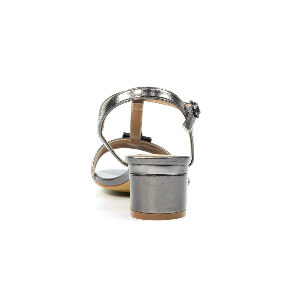Lunar | Blaze Block Heeled Sandal | Pewter