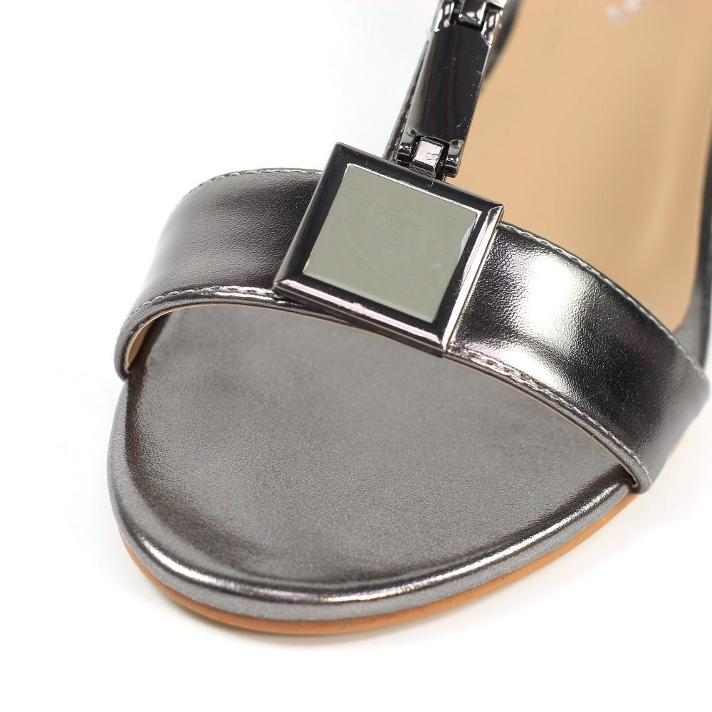 Lunar | Blaze Block Heeled Sandal | Pewter