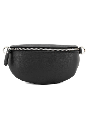 Leather Bum Bag/Cross Body Bag | Black