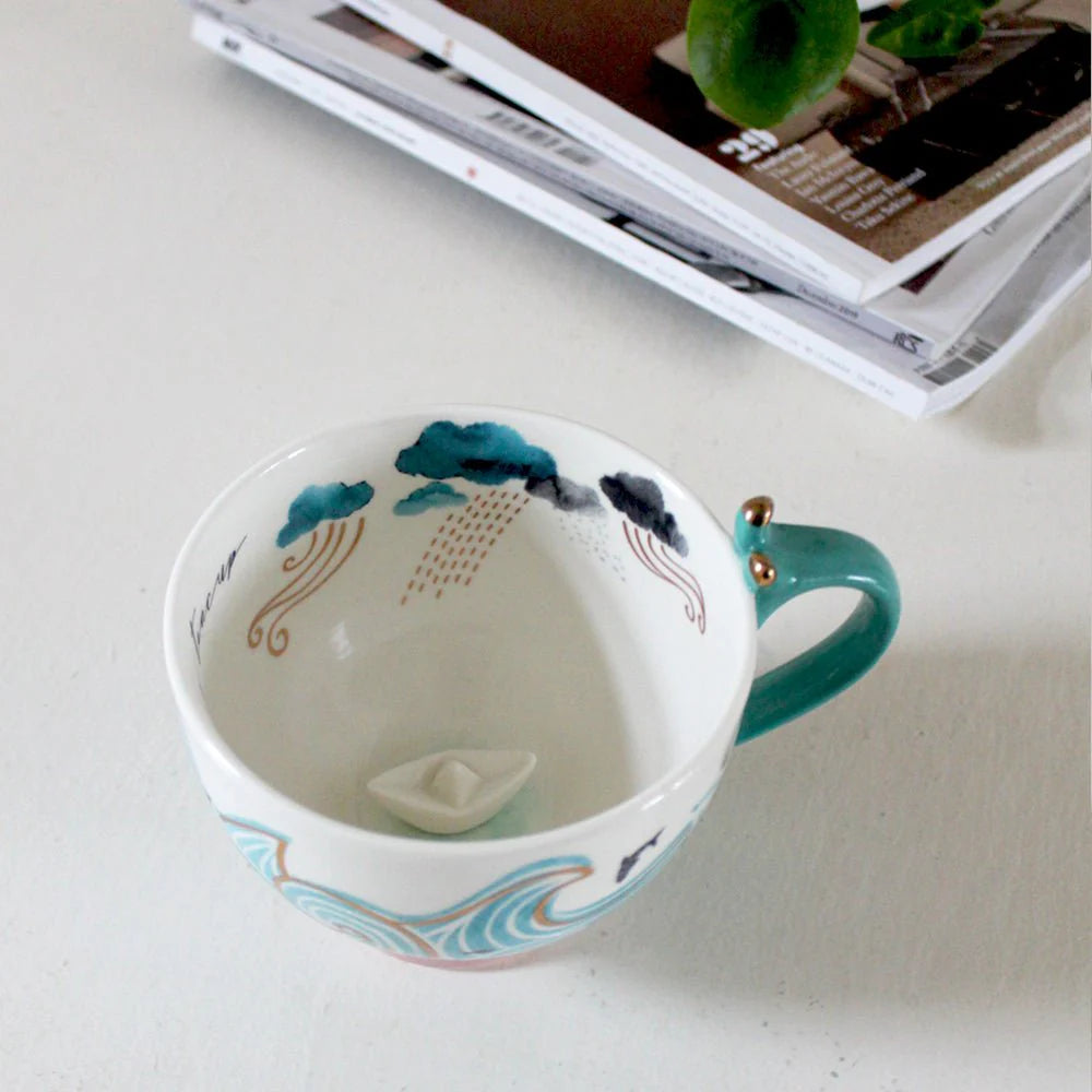 Inked By The Sea Storm Tea Cup
