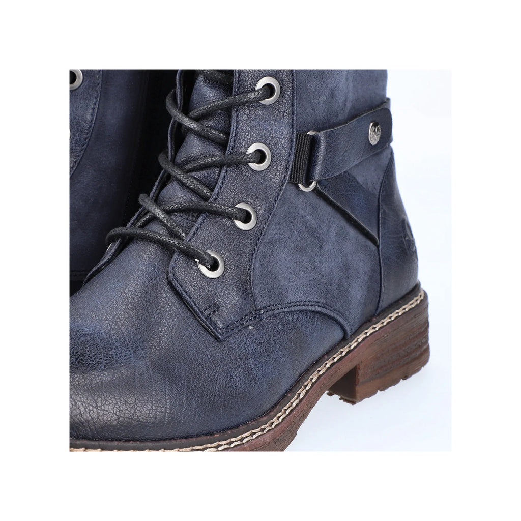 Rieker | 94732-14 Long Lace Up Boot | Dark Blue