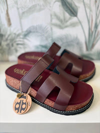 Yokono | Oca-125 | Platform Slip On Sandal | Bordeaux
