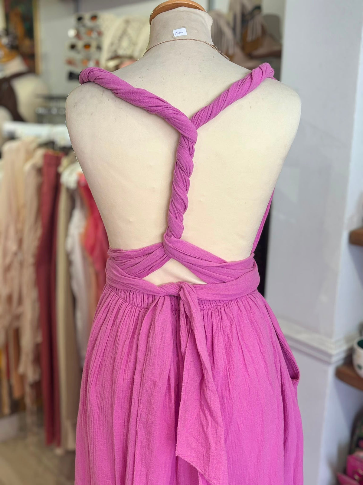 Cotton Infinity Dress | Pink/Purple