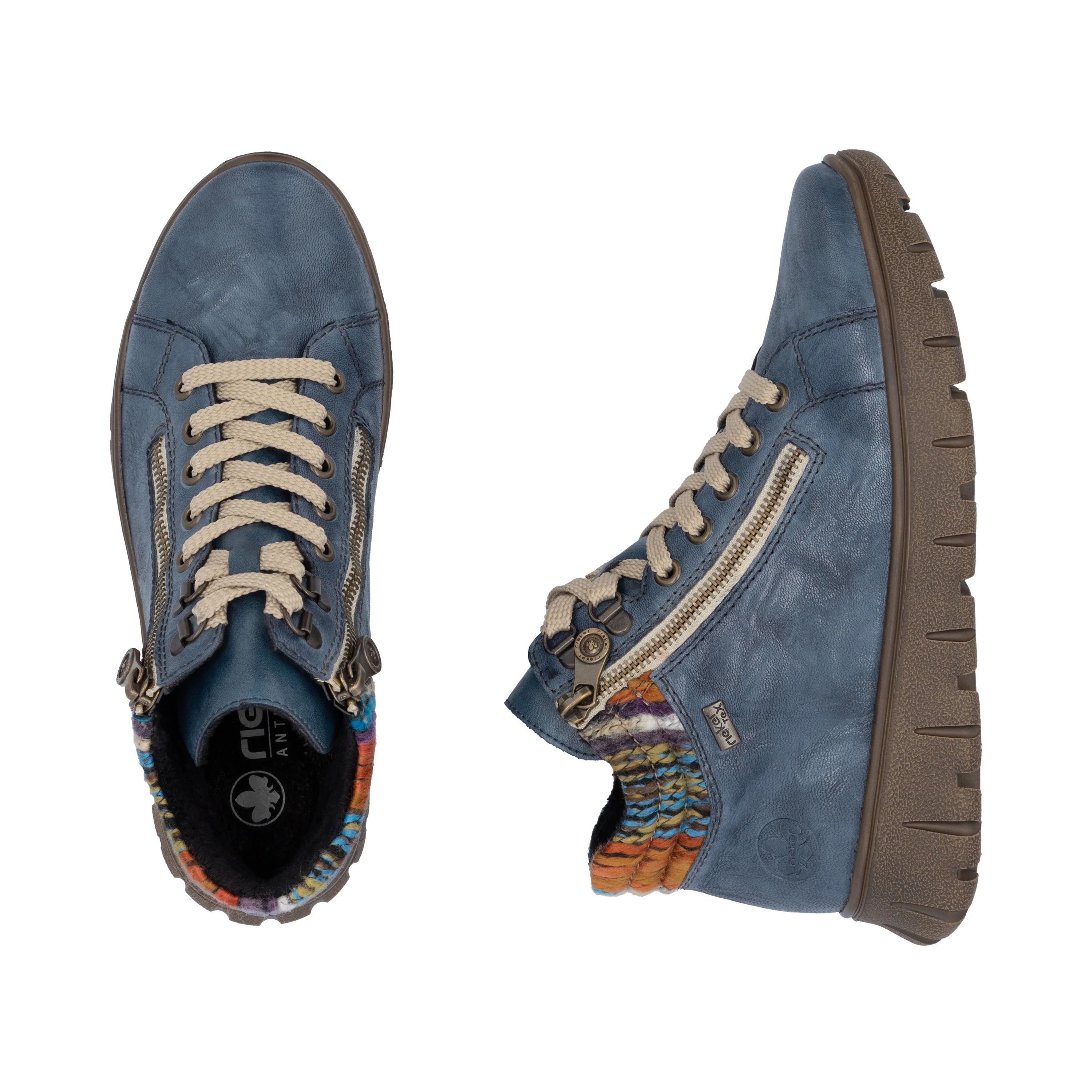 Rieker | N1305-14 Water Repellent Casual Ankle Boot | Blue