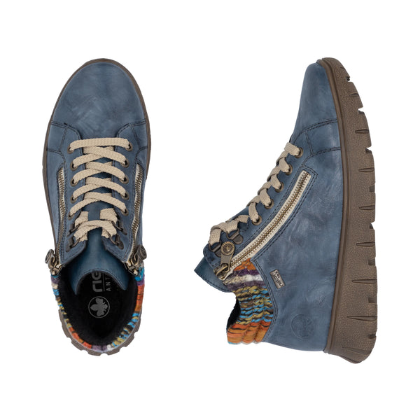 Rieker | N1305-14 Water Repellent Casual Ankle Boot | Blue