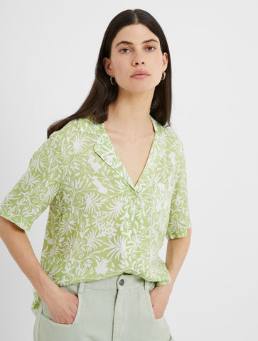 Cadiz Floral Short Sleeve Shirt | J2WAM | Kiwi