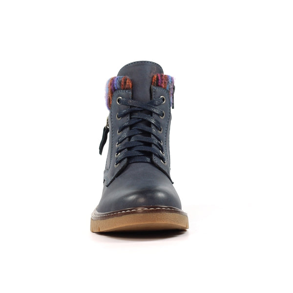Lunar | California Wide Fit Ankle Boot | Navy