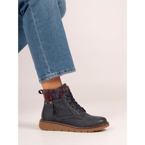 Lunar | California Wide Fit Ankle Boot | Navy