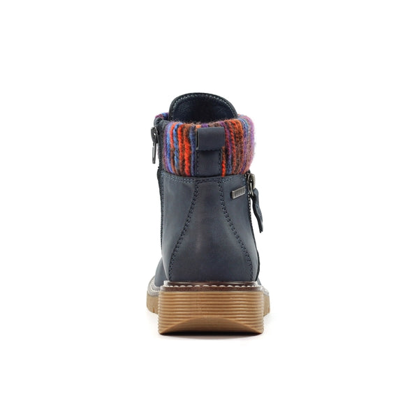 Lunar | California Wide Fit Ankle Boot | Navy