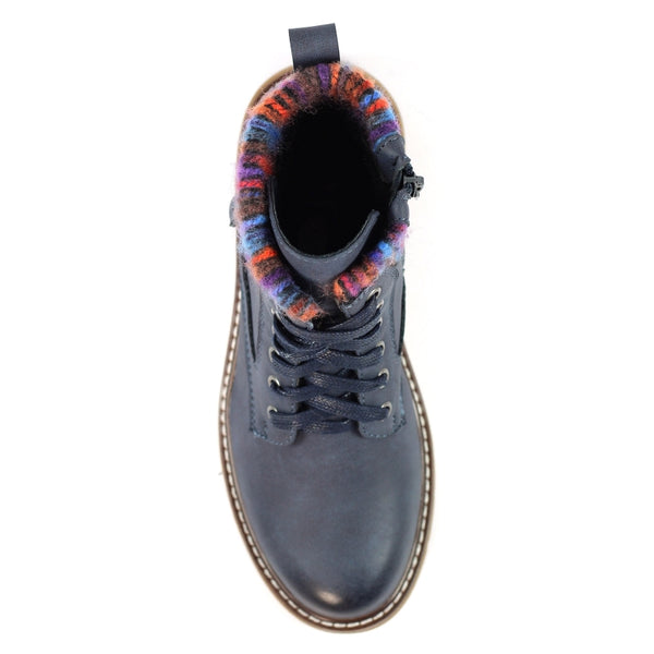 Lunar | California Wide Fit Ankle Boot | Navy