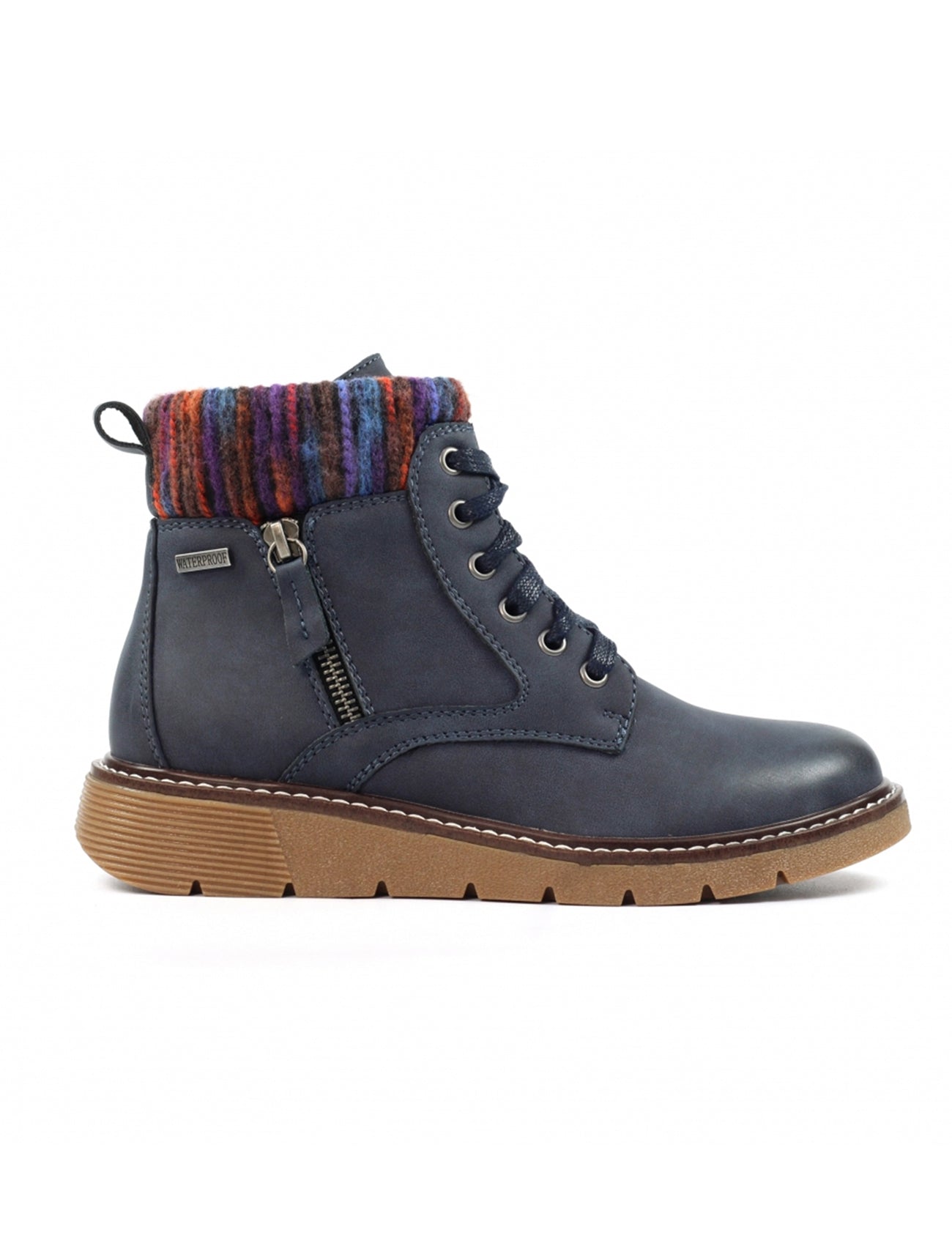 Lunar | California Wide Fit Ankle Boot | Navy