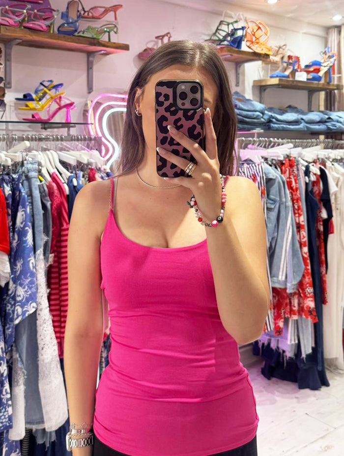 Basic Strappy Camisole | Pink