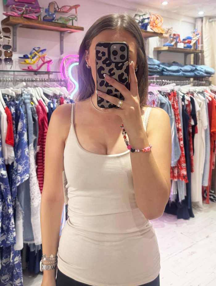 Basic Strappy Camisole | Stone