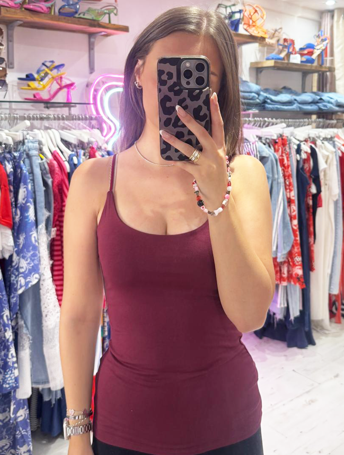 Basic Strappy Camisole | Wine