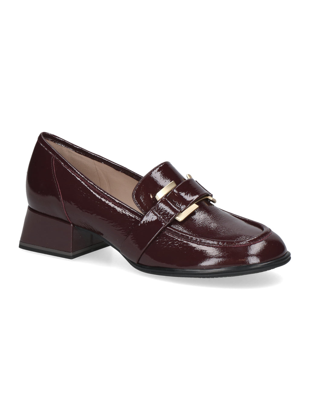 Caprice | Patent Low Heeled Loafer | 24303 | Bordeaux