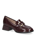 Caprice | Patent Low Heeled Loafer | 24303 | Bordeaux
