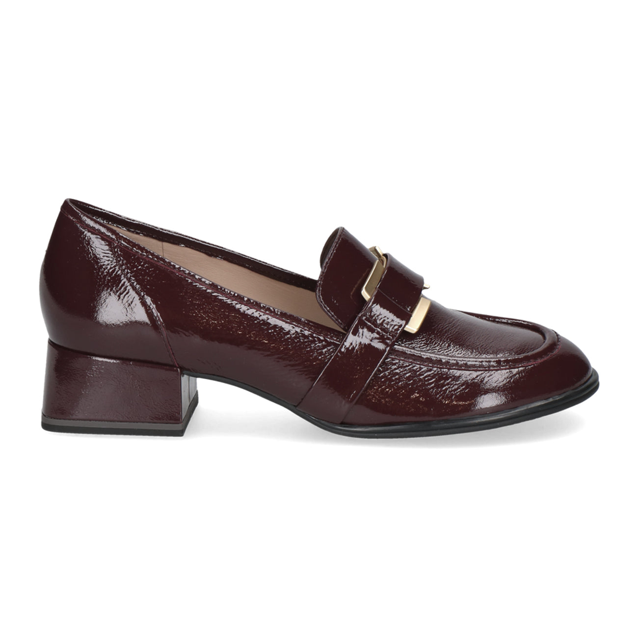 Caprice | Patent Low Heeled Loafer | 24303 | Bordeaux