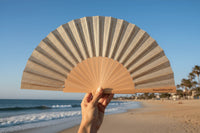 Champagne Gold Glitter 23cm Fan