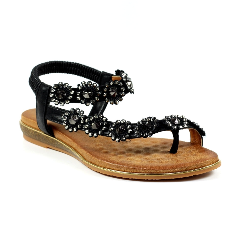 Lunar|Charlotte II Black Sandal