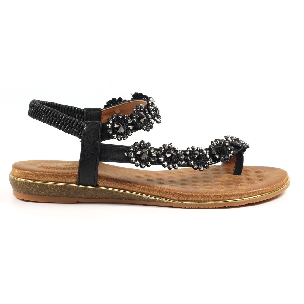 Lunar|Charlotte II Black Sandal